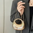 thumbnail image 5 of Women's Chain Crossbody Bag Small Purse Acrylic Metallic Luster Half Moon Party Banquet Women's Bag Luxury Handbag, 5 of 25