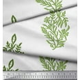 thumbnail image 2 of Soimoi Polyester Crepe Fabric Leaves & Floral Block Print Sewing Fabric Yard 52 Inch Wide, 2 of 3