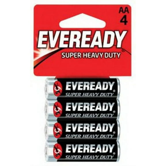 Eveready Super Heavy Duty AA Battery 1215SW-4 - Non-Rechargeable - 4 Pack