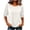 White, variant on Naotn Half Short -Sleeve Shirts for Women Summer Casual Loose Fit Crew Neck Tops Trendy Beach Holiday Button Blouses