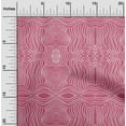 thumbnail image 2 of oneOone Cotton Cambric Pink Fabric Moire Fabric For Sewing Printed Craft Fabric By The Yard 42 Inch Wide, 2 of 4