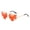 Red, variant on VLOOCKLW Heart Shaped Rimless Sunglasses Transparent Candy Color Frameless Glasses for Women, UV Protection Fashion Shades for Daily Wear & Parties