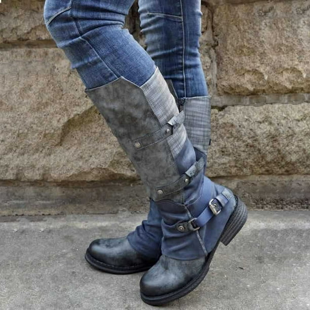 Buckle belt cheap boots