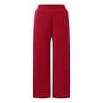 thumbnail image 4 of Lounge Sets for Women, Women's Elegant Slim Fit And Wide Leg Pants Suit Set Business Formal Outfit Two Piece Trousers, Suits(Wine,5XL), 4 of 8