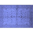 thumbnail image 1 of Ahgly Company Machine Washable Indoor Rectangle Oriental Blue Industrial Area Rugs, 7' x 10', 1 of 4
