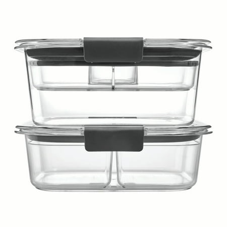 Rubbermaid Brilliance Food Storage Containers, 9 Piece Salad and Snack Lunch Kit, Leak-Proof, BPA Free, Clear Tritan Plastic