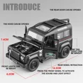 thumbnail image 3 of Scale 1/32 Land Rover Defender SUV Metal Diecast Alloy Toys Cars Models Trucks Gift For Boys Children Kids Off-road Vehicles, 3 of 5