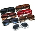 thumbnail image 3 of Popular Fashion Pilot Sunglasses Women Shades UV400 Retro Rivets Decoration Gradient Trending Men Round Sun Glasses, 3 of 6