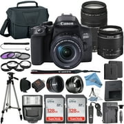 Canon EOS 850D / Rebel T8i DSLR Camera with 18-55mm + 75-300mm Lens + 2 Pcs SanDisk 128GB Memory + Tripod + Case + ZeeTech Kit