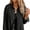 Black, variant on Women's Denim Shirt Long Sleeve Button Down Blouse Hidden Button Relaxed Fit Casual Versatile Top