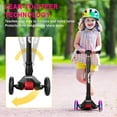 thumbnail image 6 of Kids Kick Scooter, LED Lighted Wheels and 3 Adjustable Height Handlebars, Lean-to-Steer & Widen Anti-Slip Deck, 3 Wheel Scooter for Boys & Girls Ages 6-12 and up to 110 Lbs, 6 of 6