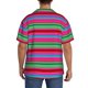 thumbnail image 3 of Balery Colorful Mexican Stripes Camisa Casual de Manga Corta con Botones para Hombre, Texturizada, Estilo Cubano, para Playa, Verano-Large, 3 of 5