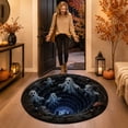 thumbnail image 4 of Halloween 3D Illusion Round Area Rug Soft Non Slip Floor Mat With Spooky Design For Living Room Bedroom Entryway Home Decor 15.7x15.7 Inches, 4 of 4