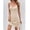 Beige, variant on Ekouaer Women's Nightgown Sleeveless Lace Chemise Sleepwear Ribbed Knit Night Dress