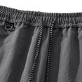 thumbnail image 6 of Iyufng Men's Drawstring Elastic Waist Casual Wide Leg Outdoor Cargo Pants with Button Flap Pocket, 6 of 7