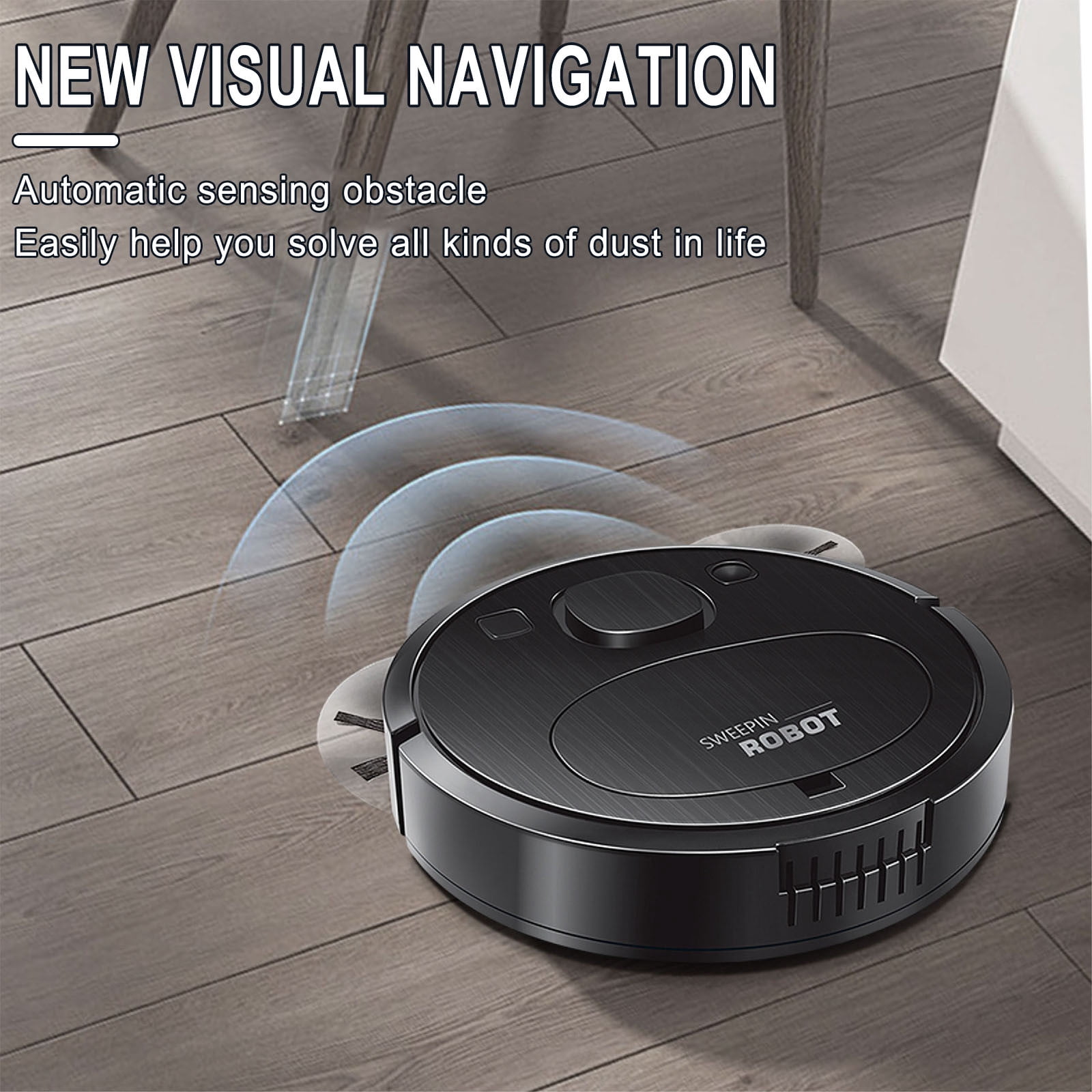 bxhwj Sweeping Robot, USB Charging Automatic Sweeping Robot Vacuum Cleaner Toy Sweeping Robot, Smart Household Cleaning Machine Floor Mopping Robot Home Appliance Practical Gift for Adults Parents