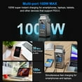 thumbnail image 4 of 100W Portable Power Station 296Wh 80000mAh lithium battery power bank solar rechargeable generator for camping hiking RV travel home blackout emergency backup laptop phone outdoor energy supply, 4 of 7
