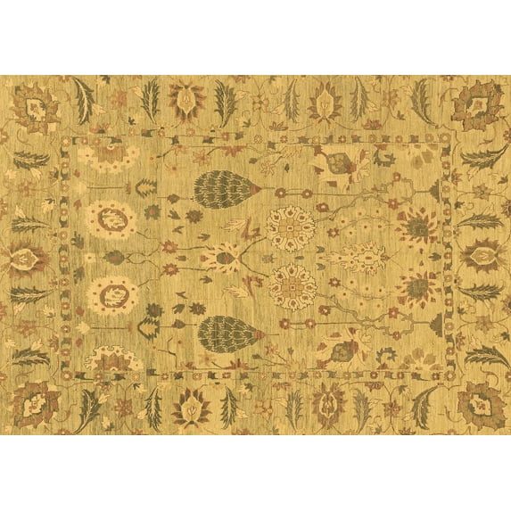 Ahgly Company Indoor Rectangle Oriental Brown Traditional Area Rugs, 5' x 7'