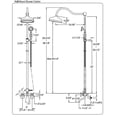 thumbnail image 3 of Kingston Brass  Vintage Clawfoot Tub Faucet Package with Shower Combo Matte Black Matte, 3 of 5