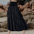 thumbnail image 2 of Jupe Décontractée Unie pour Femmes Simia Jupe Longue avec Poche Robe Longue, 2 of 6