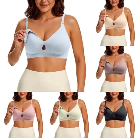 Breastfeeding Bra for Pregnancy and Postpartum Support | Seamless Underbust Upholding Comfort for Daily Wear Maternity