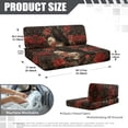thumbnail image 7 of FOR U DESIGNS Raven Skull Rose Print 2 Pcs RV Dinette Cushion Covers Non-Slip Sofa Furniture Protector Comfortable 2 Seat Sofa Chair Cover Slipover for Travel Trailer Couch, 7 of 7