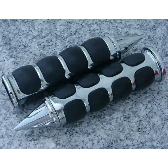 Yamaha V-Star 250 Virago XV 250 535 750 1100 VMax V-Max 1200 CHROME SPIKE GRIPS