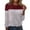 Wine, variant on Patlollav Womens Fall Blouses Round Neck Print Fashion Smocked Long Sleeve Shirts Tops