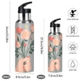 thumbnail image 2 of Yayeee 33oz Insulated Water Bottle Double Wall Stainless Steel with Flip Straw Lid, Stars Flower, 2 of 7