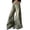 Green, variant on Bibifish Womens Jeans Olive Green High Waist Wide Leg Denim Pants Metal Button Detail Soft Oversized Fit Casual Daily Outings Trendy Retro Jeans