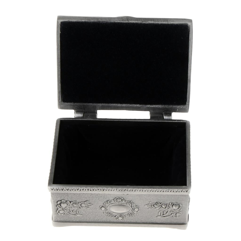 Gothic Vintage Ring Necklace Studs Jewelry Trinket Display Storage Box Case