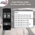 thumbnail image 3 of Driver Side Master Power Window Switch Gray | for 1999 2000 2001 2002 Chevy Silverado GMC Sierra 1500, 2500, 2500 HD,, 3 of 5