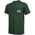 thumbnail image 2 of Green Bay Packers Majestic Threads Tri-Blend Pocket T-Shirt - Heathered Green, 2 of 3