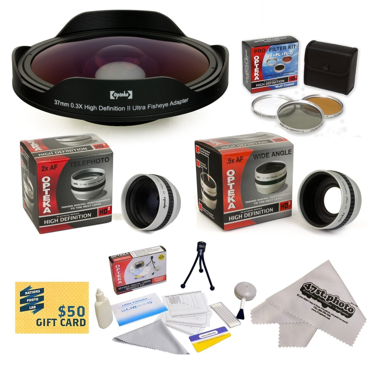 15 Piece Advanced Fisheye Lens Package or All Sony JVC Canon Panasonic