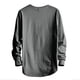 thumbnail image 5 of Blusas y camisas de manga larga y cuello redondo para hombre, estilo casual, de color liso, de poliéster y algodón., 5 of 5