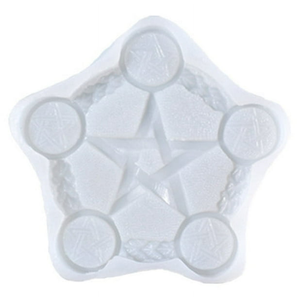Molde para Velas, Molde de Silicona para Portavelas de Pentagrama, Molde para Portavelas