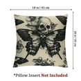 thumbnail image 4 of BANET Death Moth Square Cushion Covers Set of 2 Skull Decor Reversible Outdoor Throw Pillow Covers Cases for Halloween Decorations Throw Pillowcases for Sofa Couch Chair Decor 24x24in, 4 of 7