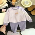 thumbnail image 2 of WUANDIXFA Toddler Girl Cotton Pajamas 0-8 Years Toddler Girls Kids Pajama Sets Snug fit Long Sleeve Sleepwear Pjs 2pcs Jammies,Purple,7-8 Years, 2 of 4