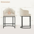 thumbnail image 2 of Dycanpo Counter Height Bar Stools with Back Sets of 3 Modern Counter Stools for Home Kitchen, Line, 2 of 7