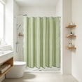 thumbnail image 4 of Linnome Large Area Easy Clean Cloth Shower Curtain Waterproof Soft Foldable Hanging Bathroom Liner Rust Proof Grommets 70.87x70.87 Inch, 4 of 6