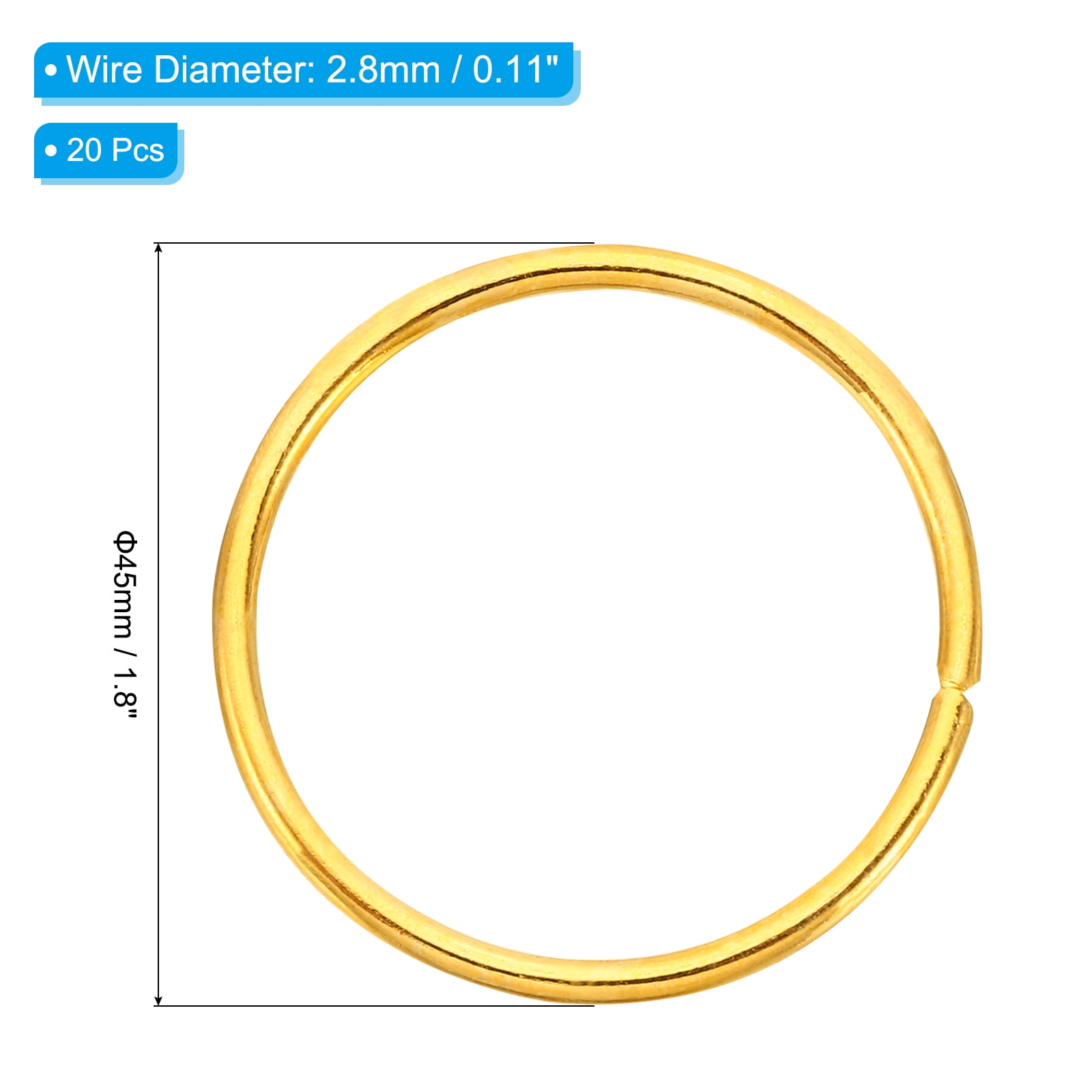 Unique Bargains Dream Catcher Rings Metal Macrame Wreath Floral Round Ring Gold-1.8 Inch