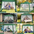 thumbnail image 7 of 10x10ft Easy Pop-Up Canopy, Pop Up Commercial Pop-Up Gazebo Tent, Waterproof Outdoor Screen Tent with Mesh Mosquito Netting Side Walls for Parties, Camping, Garden, Outdoor, Green, 7 of 7