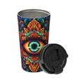 thumbnail image 2 of Goofa Vibrant Psychedelic Eye for Insulated Travel Coffee Mug Spill Proof Leak Proof 16 OZCoffee Tumbler Reusable Coffee Cups with Lids Thermos for Hot and Cold Drink, 2 of 8