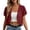*1-Wine, variant on VBVC Women's Sheer Chiffon Short Sleeve Bolero Shrug , Ladies' Open Front Cropped Cardigan , Lightweight Summer Dress Cover Up Tops For Women,Black,S-3XL