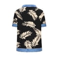 thumbnail image 5 of Blouse Décontractée pour Femmes, Haut d'Été Ample avec Design Texturé, Chemise à Manches Courtes, Tunique à Col Rond pour Usage Quotidien, Tenues de Loisirs à la Maison, 5 of 5