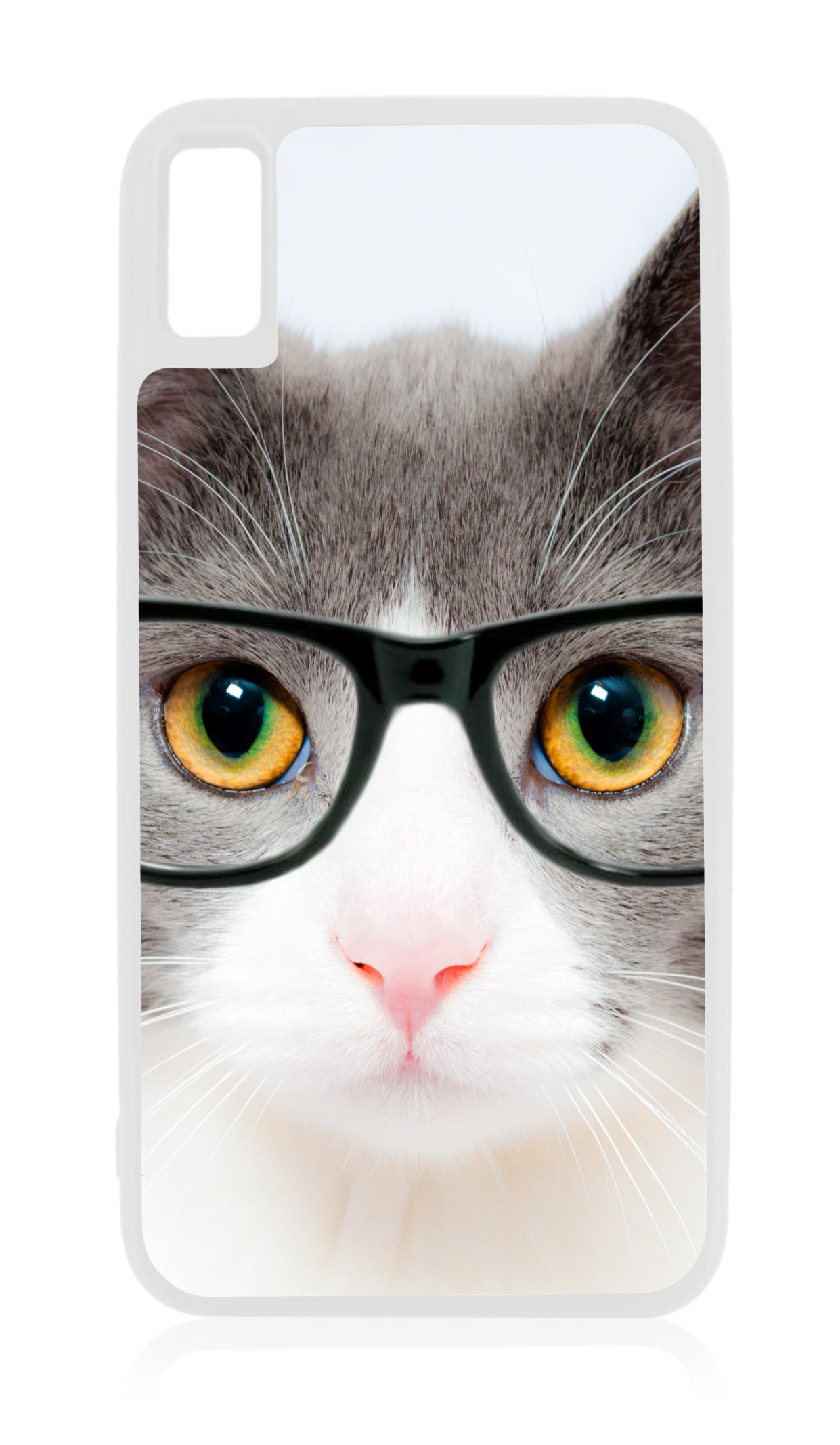 Kitten with Glasses Design White Rubber Case for iPhone XR - iPhone XR Phone Case - iPhone Accessories - Walmart.com