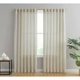 thumbnail image 2 of THD Charlotte Faux Linen Semi Sheer Light Filtering Transparent Back Tab Rod Pocket Lightweight Window Curtains Drapery Panels Bedroom, Dining Room & Living Room, 2 Panels, 2 of 4