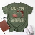 thumbnail image 2 of DD-214 Veteran Patriotic Military Soldier American Flag on Back T-Shirt, 2 of 3