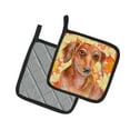 thumbnail image 2 of Caroline's Treasures Red Dachshund Fall Pair of Pot Holders, 2 of 3