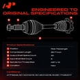 thumbnail image 3 of A-Premium CV Axle Shaft Assembly Compatible with BMW X3 2004 2005 2006 2007 2008 2009 2010 2.5L 3.0L, Rear Right Passenger Side, 3 of 10